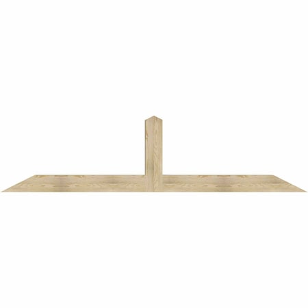 Ekena Millwork Portland Rough Sawn Timber Gable Bracket, Douglas Fir, 108"W x 27"H x 6"D x 6"F, 6/12 Pitch GBW108X27X0606POR00RDF